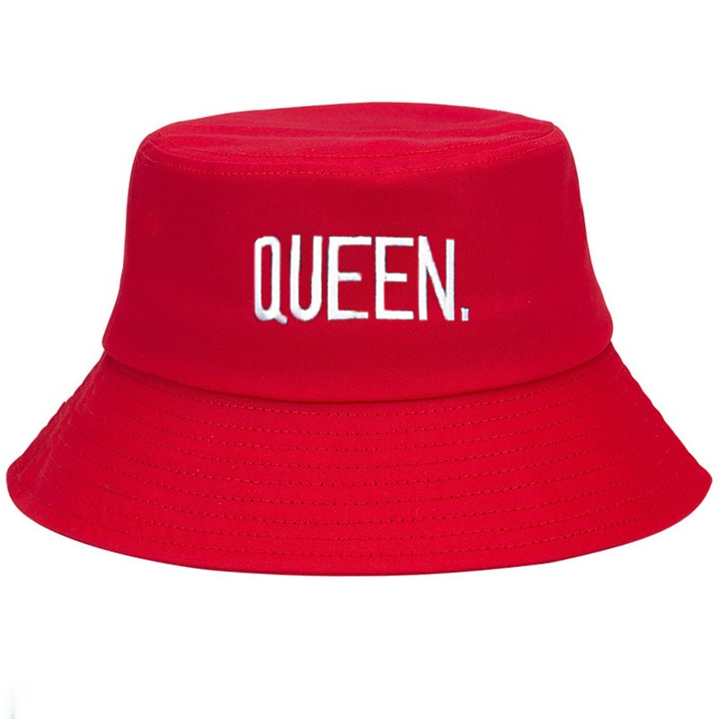 Bucket Hat Cotton - Kraliçe İşlemeli Kova Şapka Özelleştirin Yeni