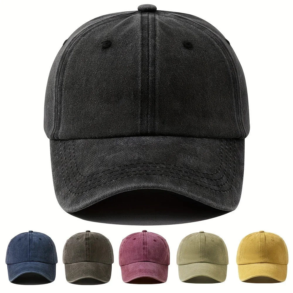 Baseball Cap Structured - Unisex Vintage Yıkanmış Beyzbol Şapkası -