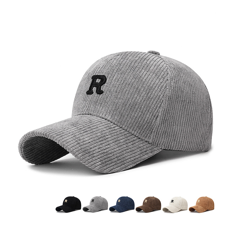 Baseball Cap Structured - Kordonlu Beyzbol Şapkası, 3D İşlemeli 'R'