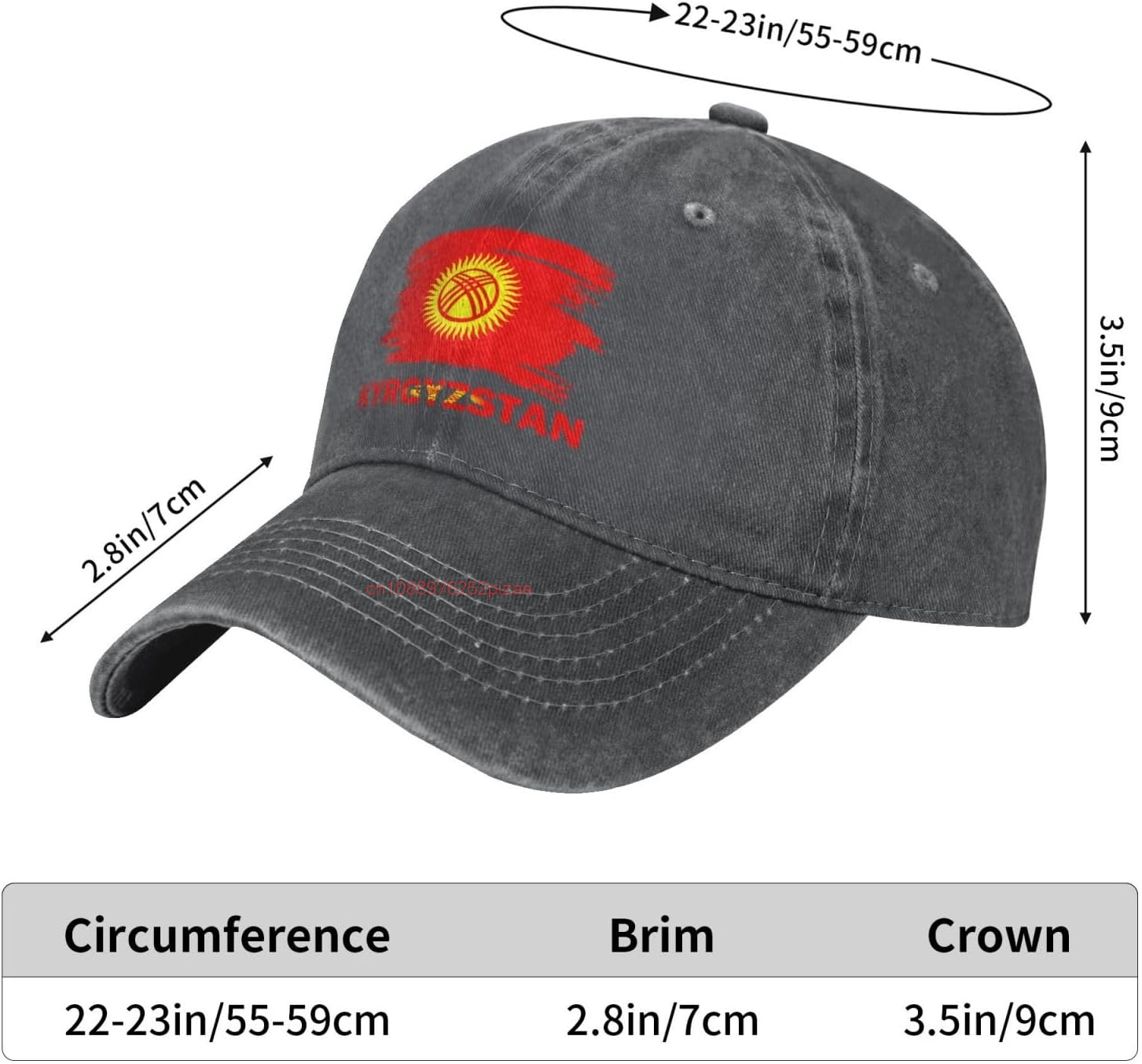 Vintage Kırgızistan Bayrağı Şı - Dad Hat Cotton incelemesi ve fiyatı